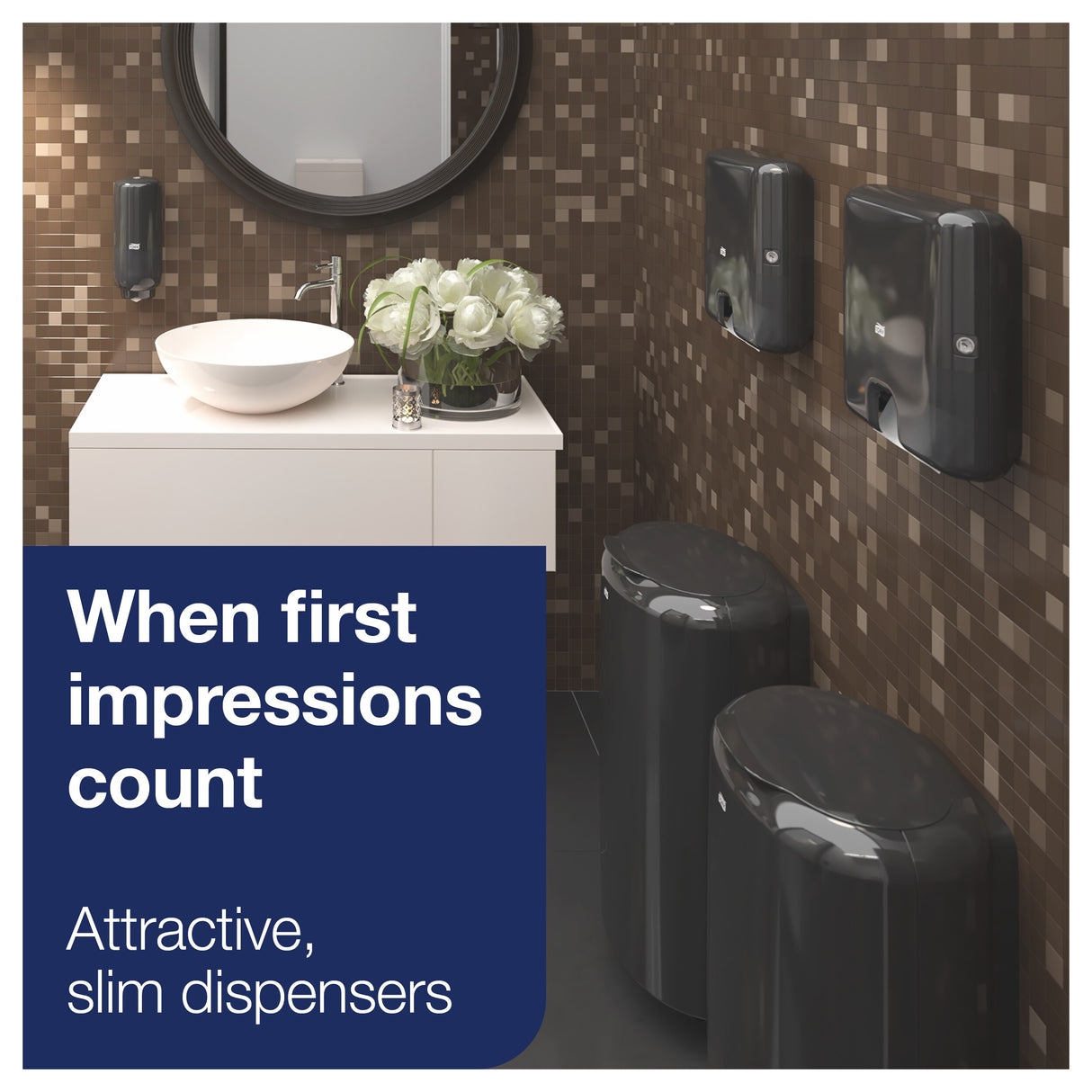 Dispenser, Hand Towel, Black, Mini,1 - 1 EACH