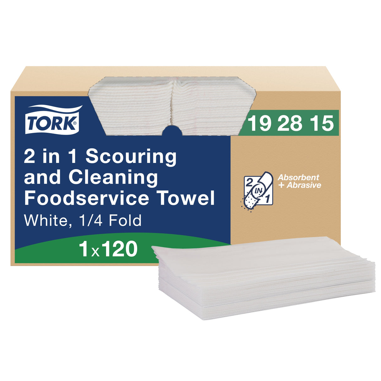 Towels, Foodservice, White, 13 x 21 Inch, 2-in-1,120 - 1 EACH
