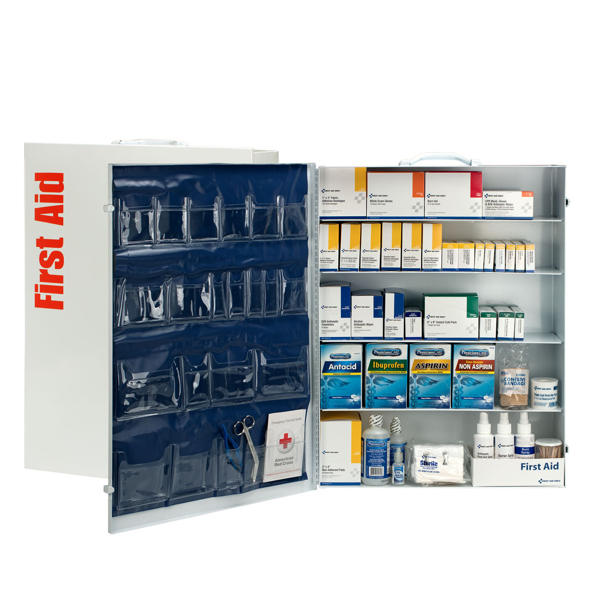 Cabinet, First Aid, 5-Shelf, Metal, 200-Person,1 - 1718 PIECE
