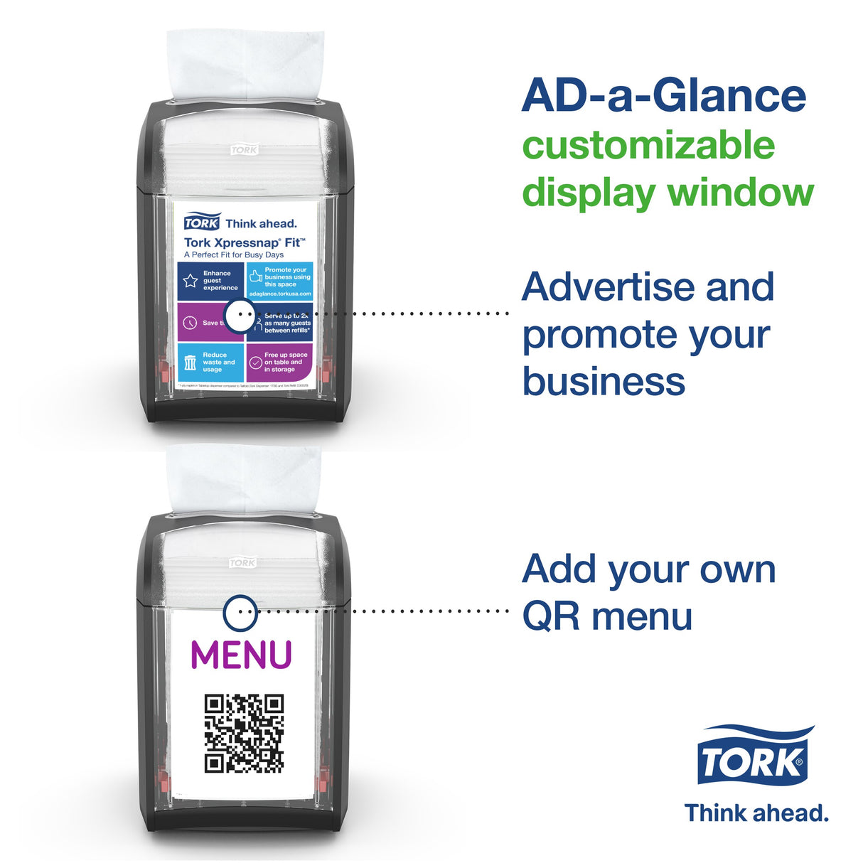 Dispenser, Tabletop Napkin, Xpressnap, Black,4 - 1 EACH