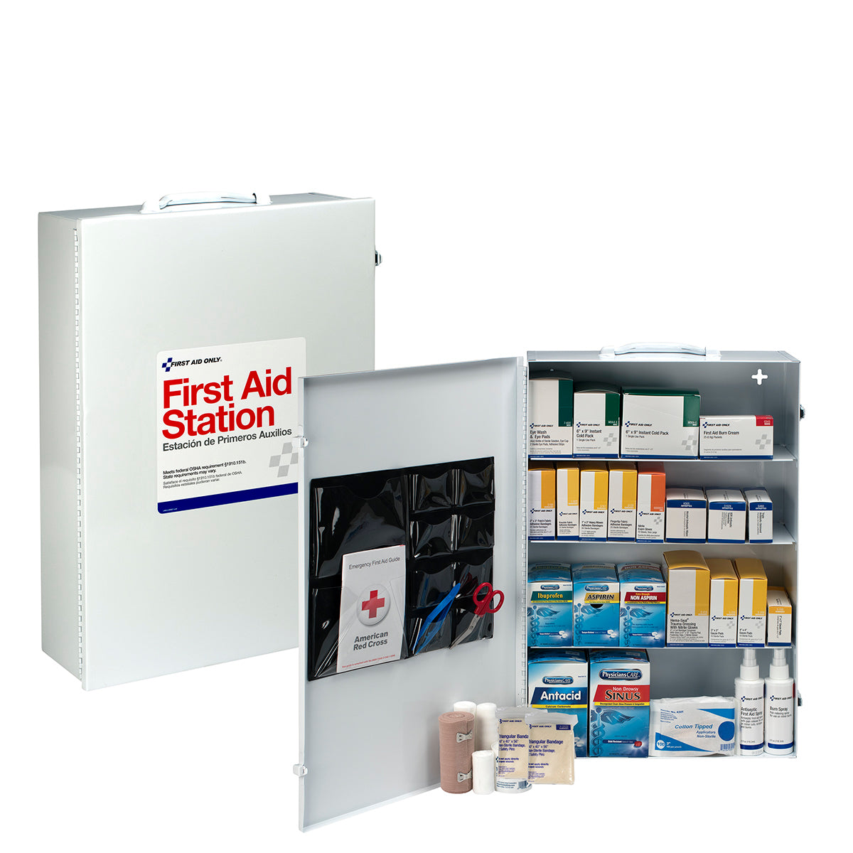 Cabinet, First Aid, Metal, 4-Shelf,1 - 1 EACH