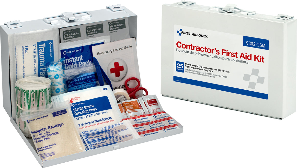Kits, First Aid, 25 Person, Contractor,12 - 107 PIECE