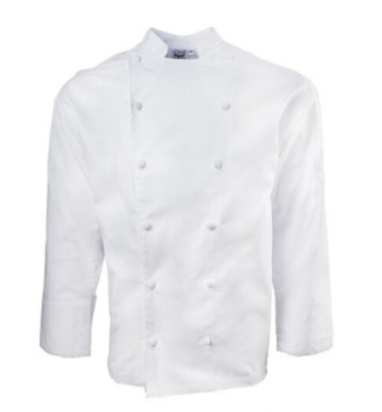 Jacket, Chef, Long Sleeve, Cuisinier, White, 2X, Poly/Cotton Blend,1 - 1 EACH