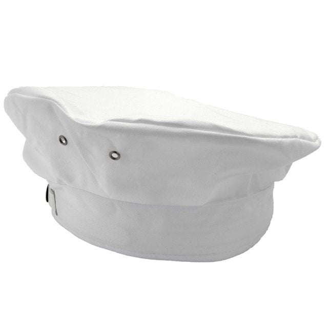 Beret, Chef, Adjustable, White, One-Size, Poly/Cotton Blend,1 - 1 EACH