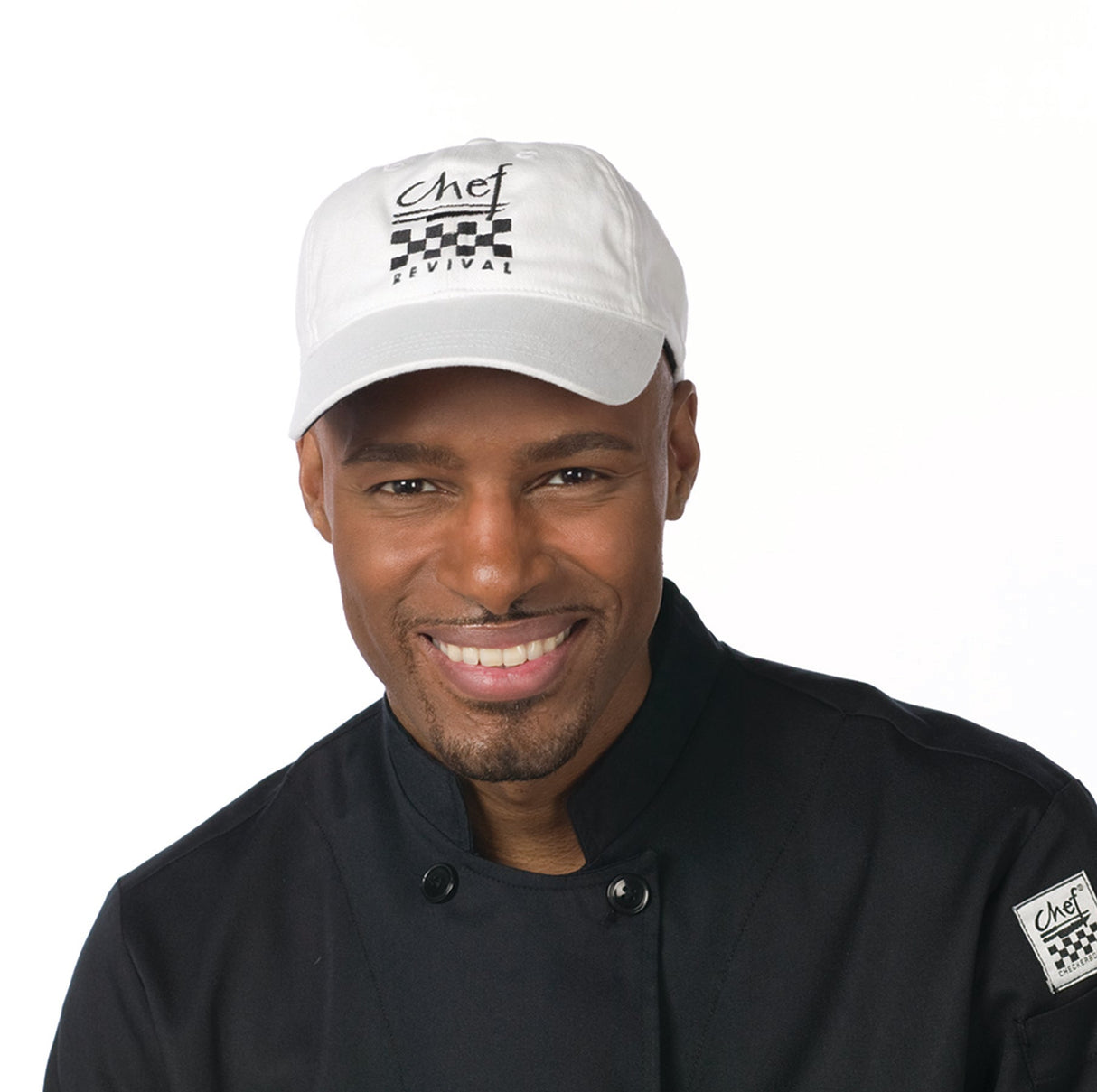 Chef Hats, Baseball Cap, Adjustable, White, Cotton, with Logo,1 - 1 EACH
