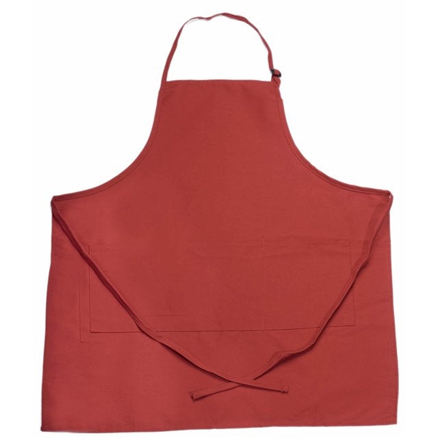 Apron, Bib, Front of the House, Red, One Size, Poly/Cotton Blend,1 - 1 EACH