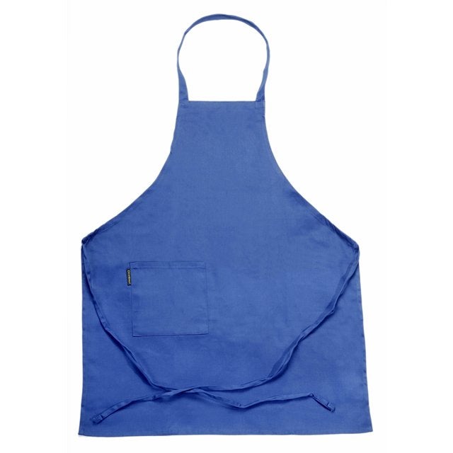 Apron, Bib, Full Length, Royal Blue, One Size, Poly/Cotton Blend,1 - 1 EACH