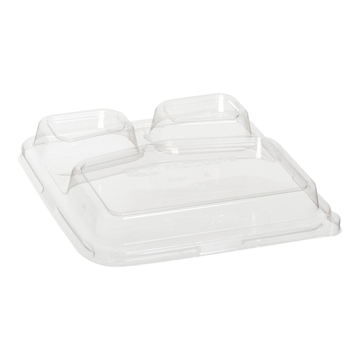 Lids, WorldView 9 Inch, Plastic, Clear, Square, RPET,4 - 50 COUNT