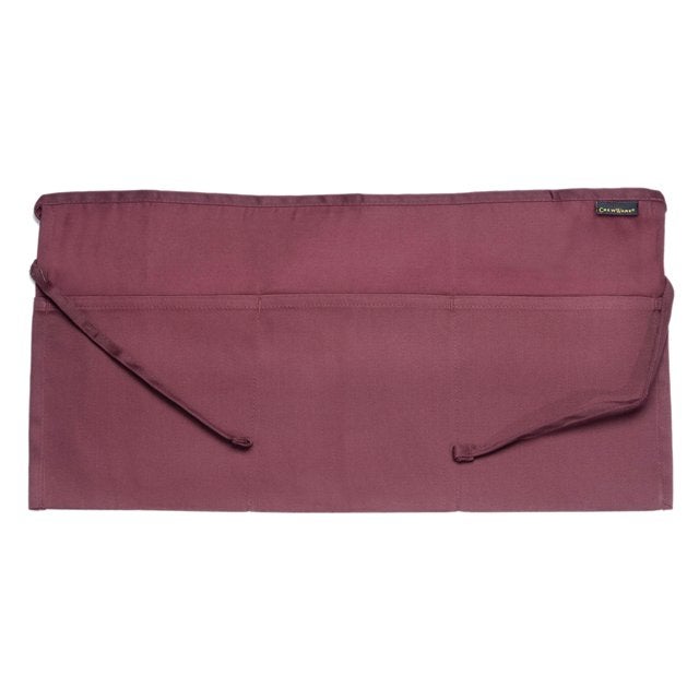 Apron, Waist, Front of the House, Burgundy, One Size, Poly/Cotton Blend,1 - 1 EACH