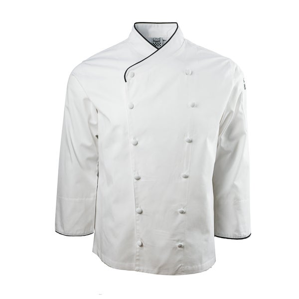 Jacket, Chef, Corporate, Ladies, White, Small, Poly/Cotton Blend,1 - 1 EACH