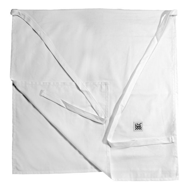 Apron, Chef Bistro, Four-Way, White, One Size, Poly/Cotton Blend,1 - 1 EACH