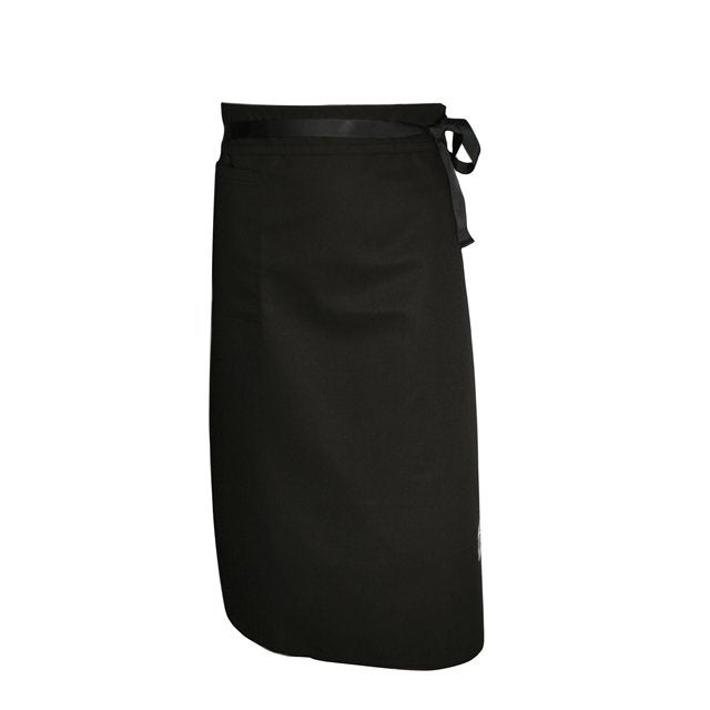 Apron, Bistro, Black, One Size, Poly/Cotton Blend,1 - 1 EACH
