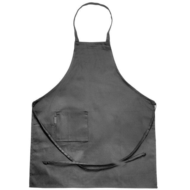 Apron, Bib, Full Length, Black, One Size, Poly/Cotton Blend,1 - 1 EACH