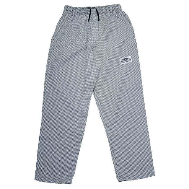 Pants, Chef, Houndstooth, Small, Poly/Cotton Blend, EZ-Fit,1 - 1 EACH