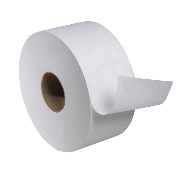 Toilet Tissue, Mini-Jumbo Roll, 1-Ply, White,12 - 1200 COUNT