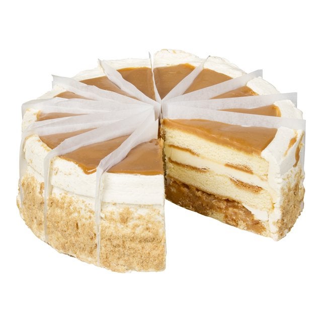 Cake, 3-Layer, Vanilla Caramel Salted Crunch, Glazed, 14 Slices per Cake, Frozen,2 - 4.88 POUND