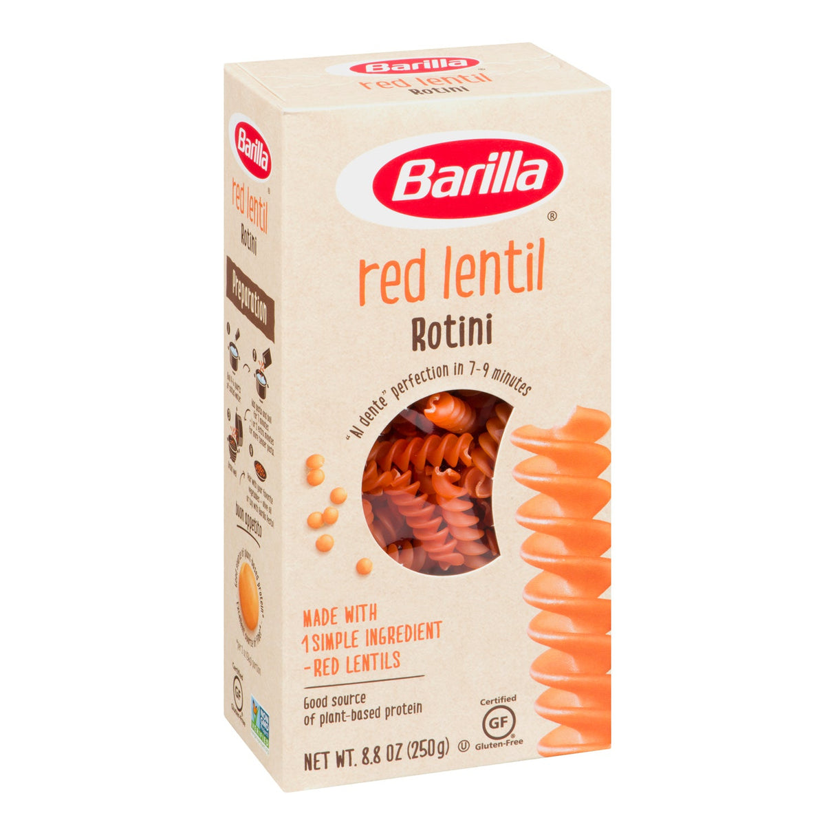 Pasta, Rotini, Red Lentil,10 - 8.8 OUNCE