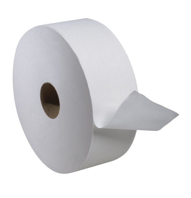 Toilet Tissue, Jumbo Roll, 2-Ply, White, 3.48 Inch,6 - 1600 COUNT