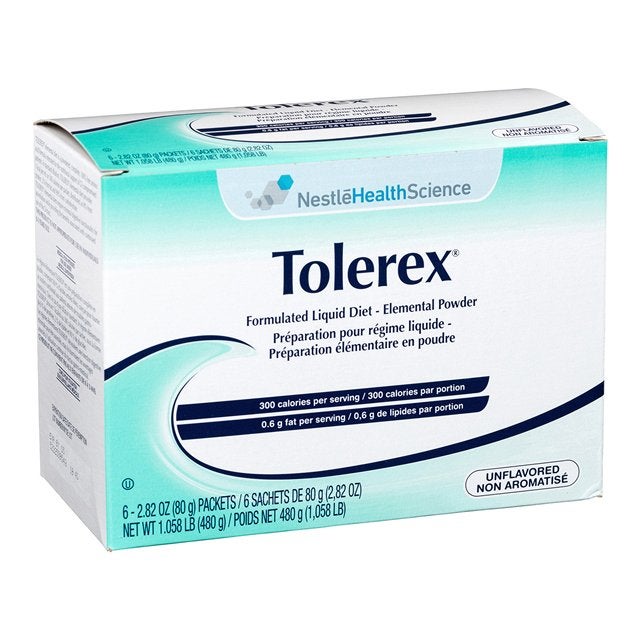 Supplements, Oral or Tube Feeding, Tolerex, Unflavored, Powder, Packets,10 - 6 COUNT