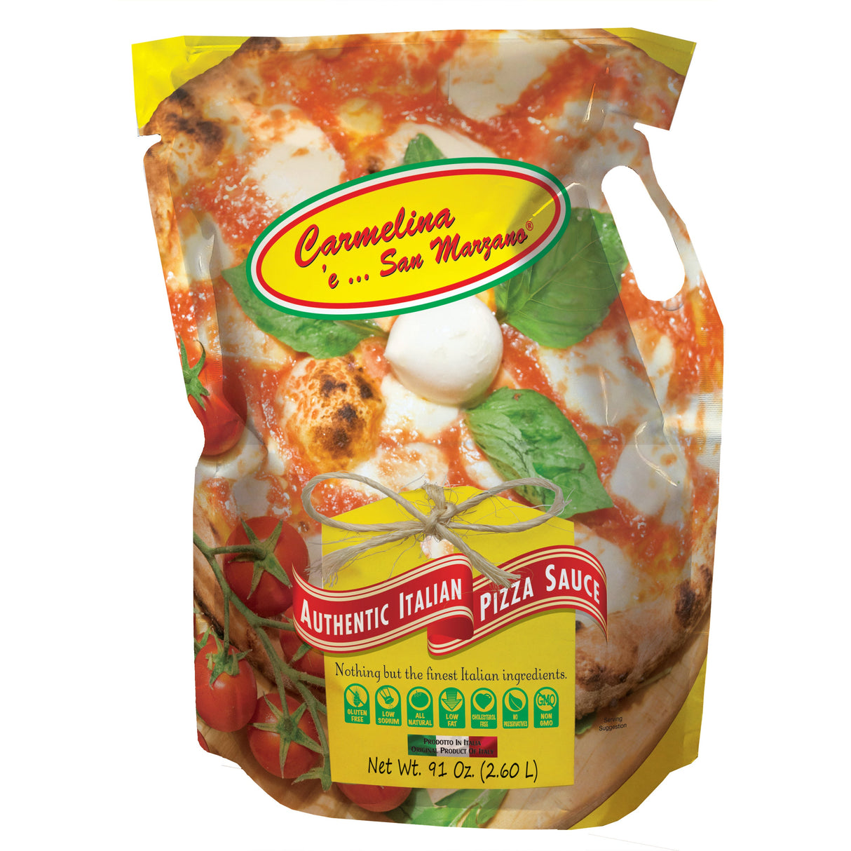 Sauce, Pizza, Authentic, Italian, Pouch,3 - 91 OUNCE