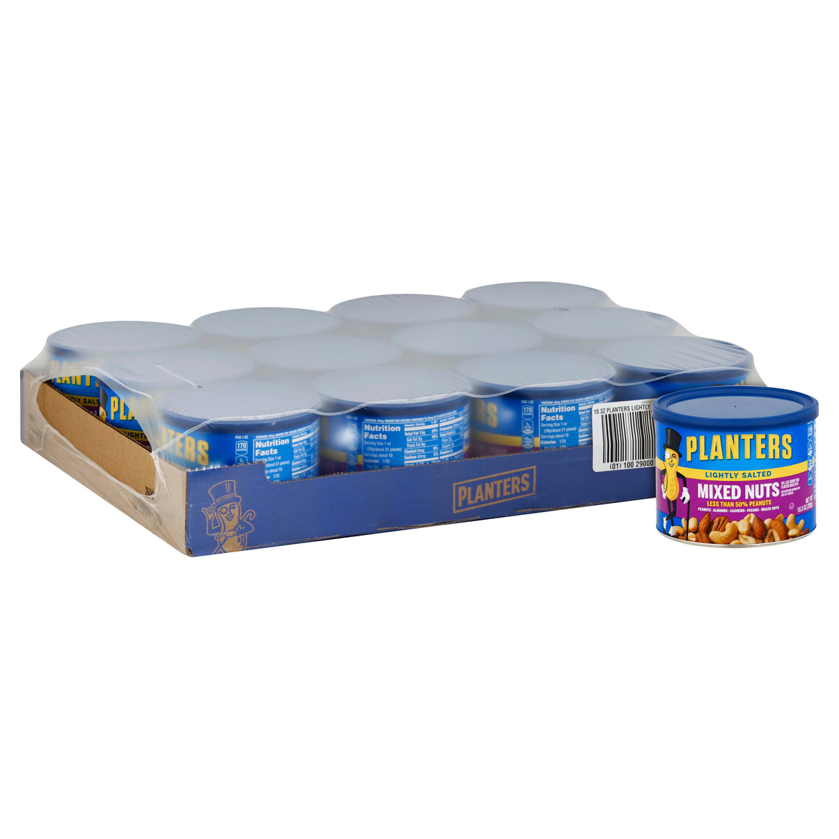 Nuts, Mixed, Lightly Salted, Less than 50% Peanuts,12 - 10.3 OUNCE