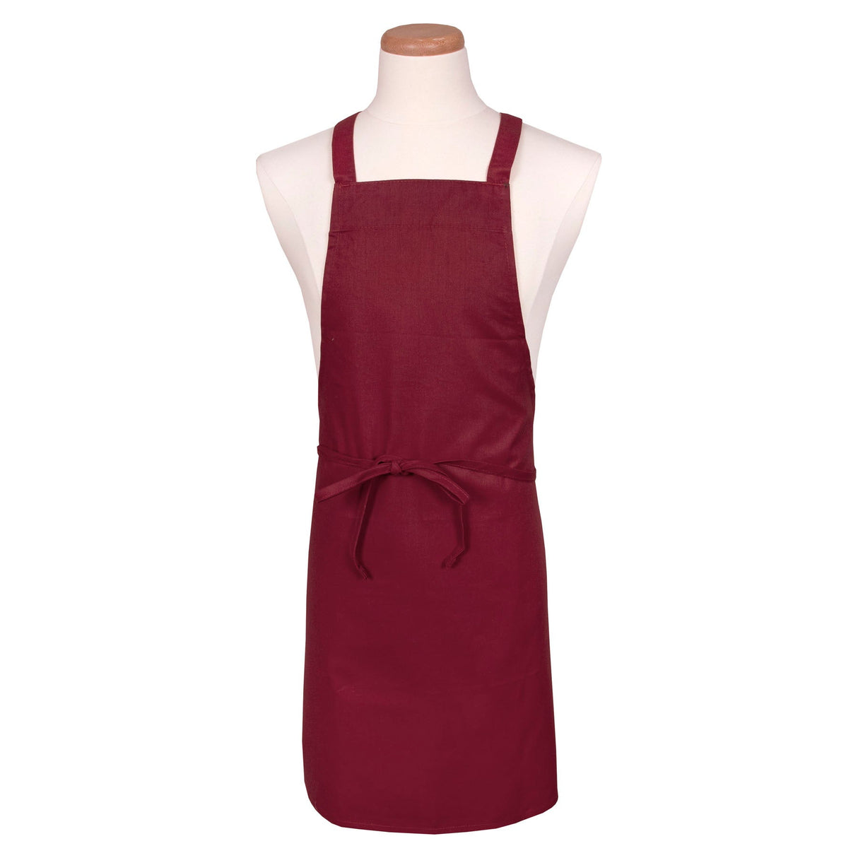 Apron, Bib, Utility, Burgundy, One Size, Poly/Cotton Blend,1 - 1 EACH