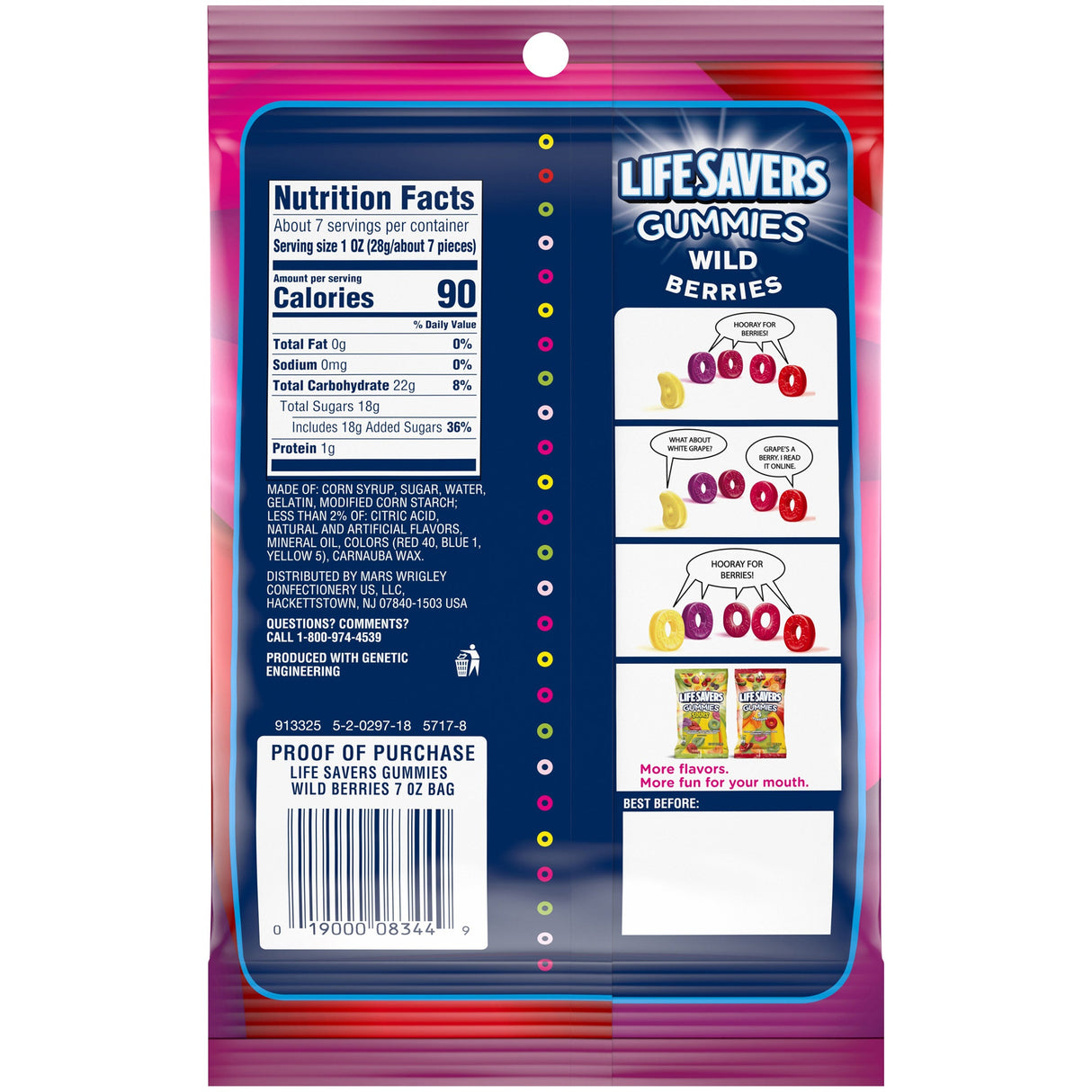 Candy, Gummy, Wild Berry,12 - 7 OUNCE