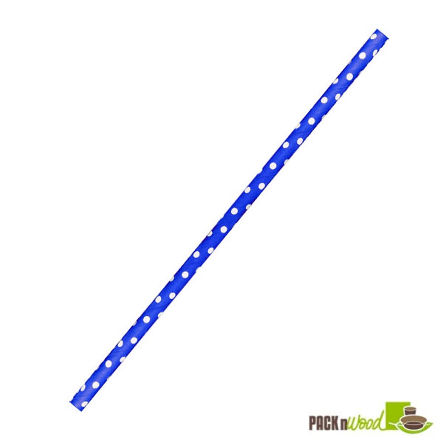 Straws, 7.75 Inch, Blue, Unwrapped, 7.75 Linear Inch,6 - 500 COUNT