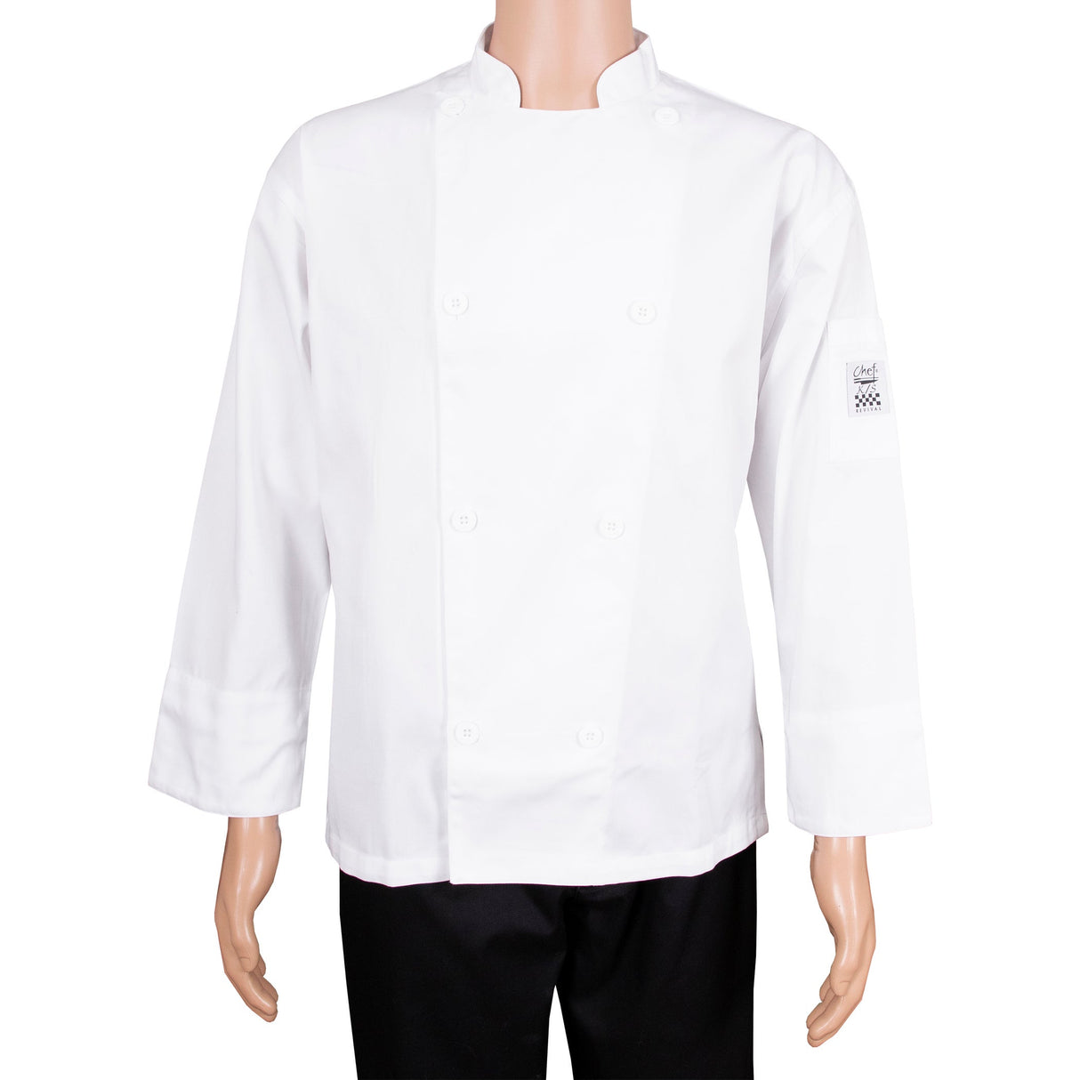 Jacket, Chef, Performance Series, White, Extra Small, Poly/Cotton Blend,1 - 1 EACH