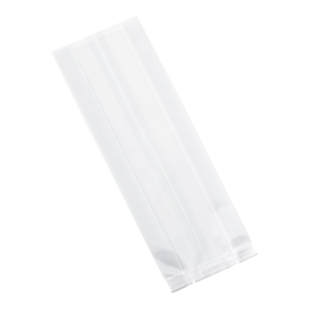 Bags, Heat Sealable Gusset, 3 x 1.25 x 8.25 Inch, Plastic, Clear,1 - 100 COUNT