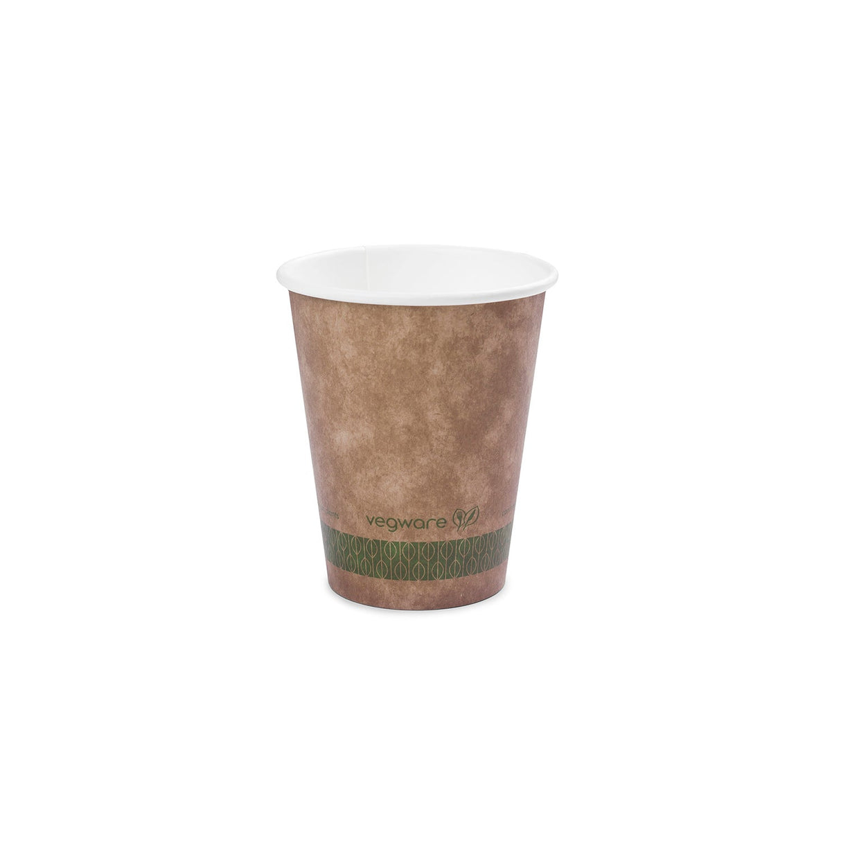 Cups, Hot, 12 Ounce, Paper, Kraft with Green Decor, PLA-Lined,20 - 50 COUNT