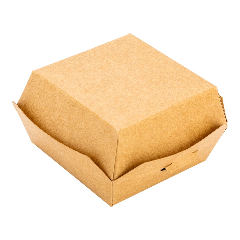 Boxes, Mini Burger, 2.75 Inch, Paper, Kraft, Hinged, 2.75 Linear Inch,1 - 100 COUNT