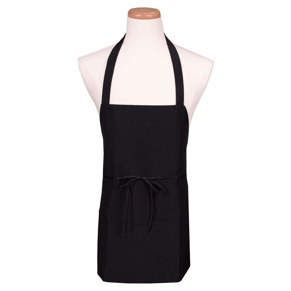 Apron, Bib, Black, One Size, Polyester,1 - 1 EACH