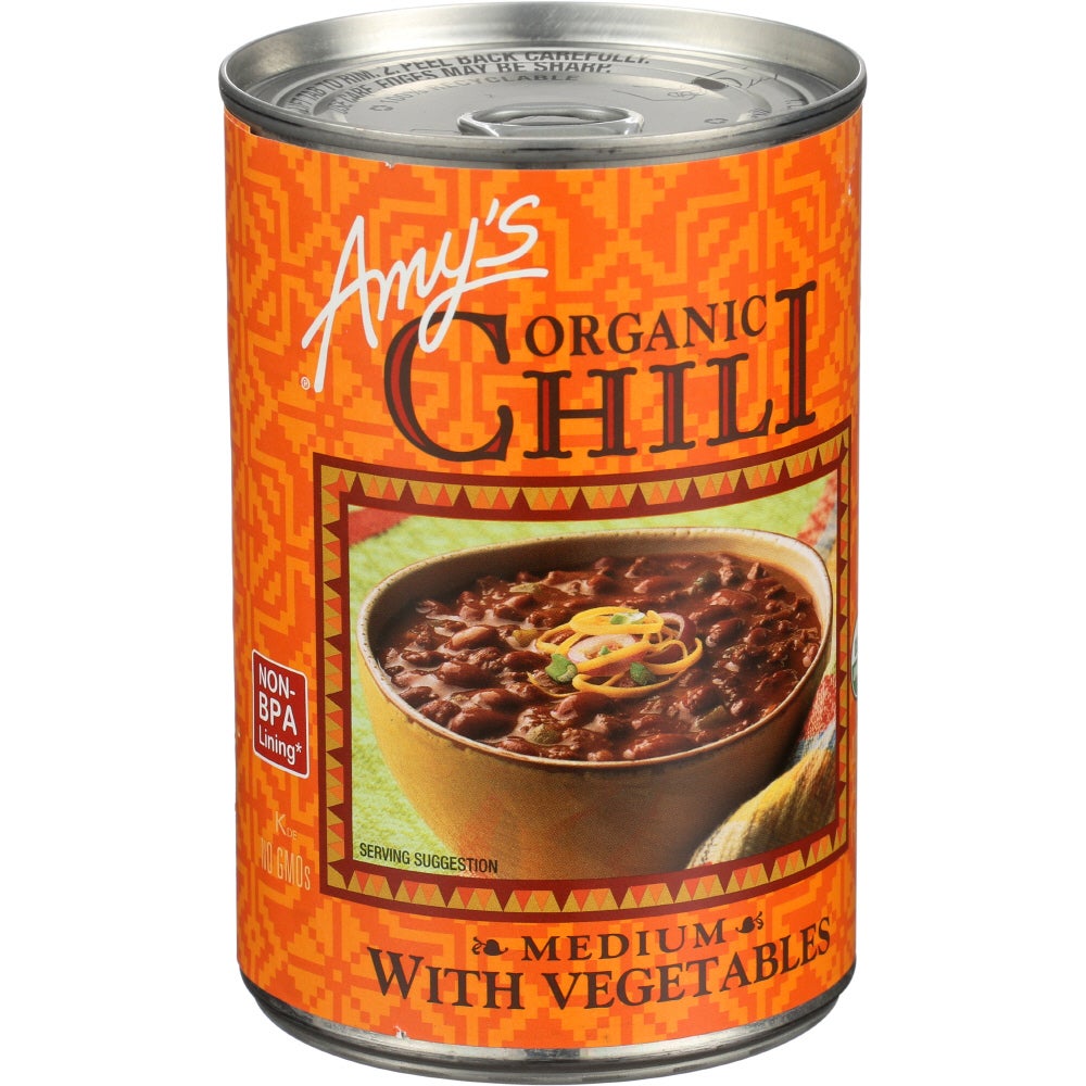 Chili, Medium, with Vegetables, Organic, Ready-to-Serve,12 - 14.7 OUNCE