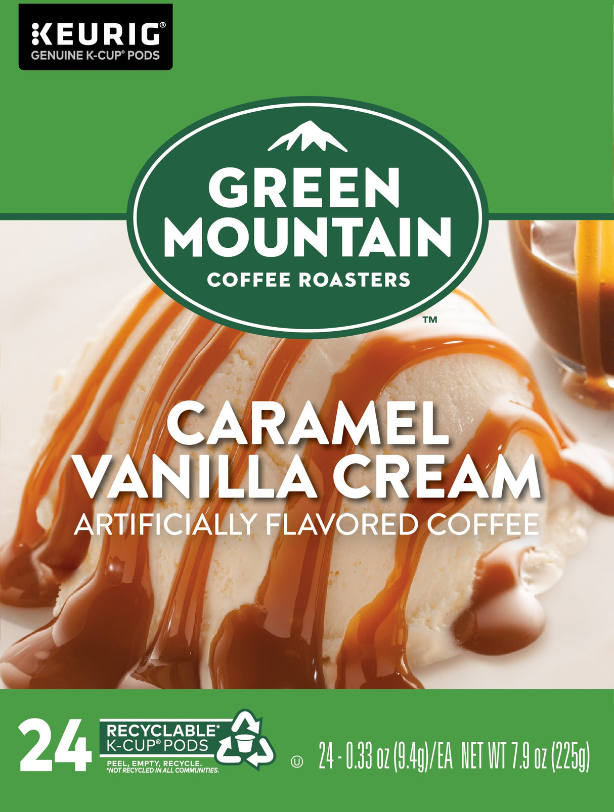 Coffee, Single-Serve, Caramel Vanilla Cream, Pods, Compatible with Keurig Brewer,4 - 24 COUNT