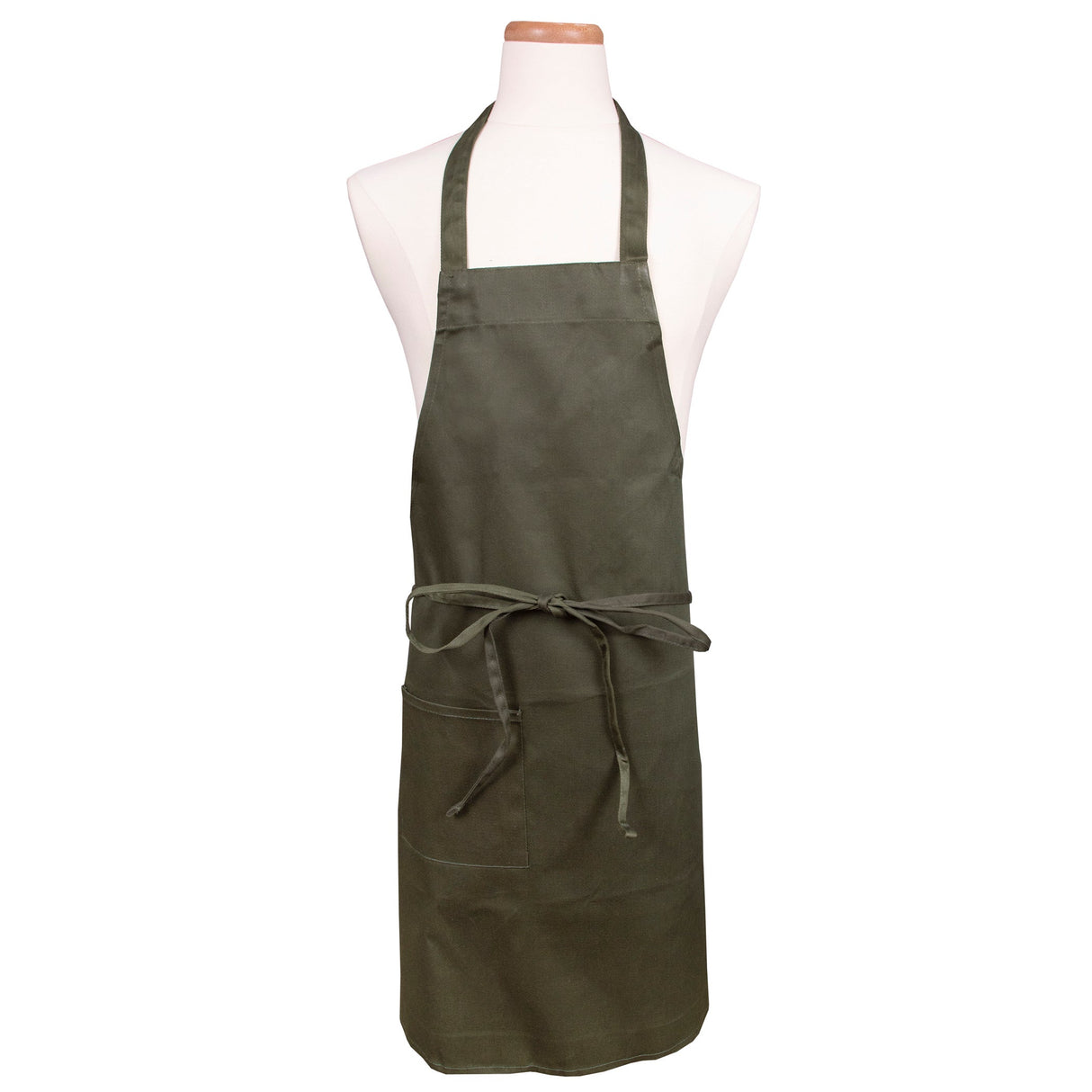 Apron, Bib, Full Length, Hunter Green, One Size, Poly/Cotton Blend,1 - 1 EACH