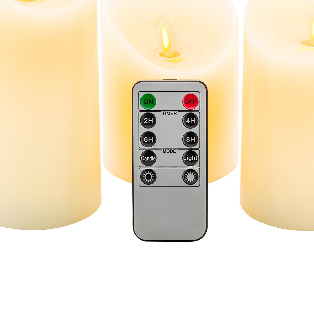 Remote Control, Fire Tek, 3.5 x 1.25 Inch, White, Plastic, for Flameless Pillar Candles,1 - 1 EACH