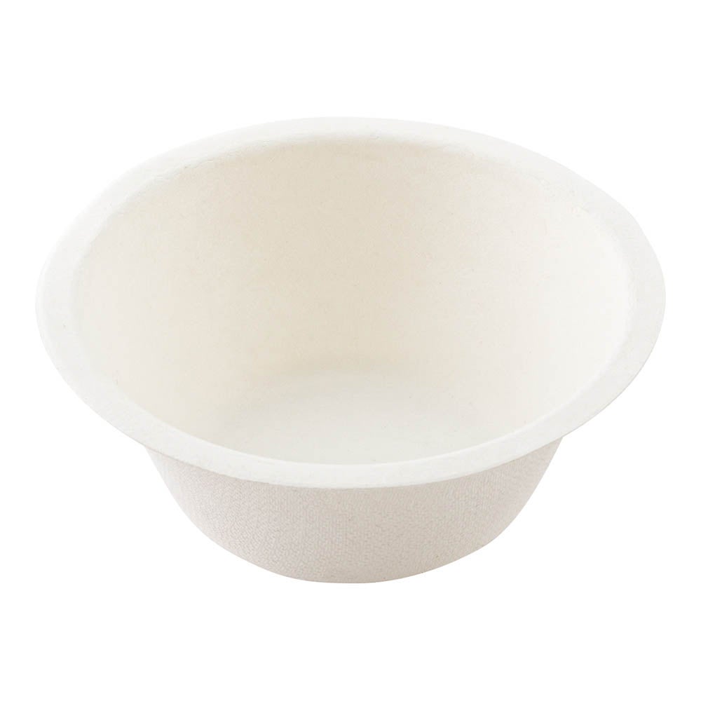 Bowls, Salad, 8 Ounce, Sugarcane, White, Round,1 - 100 COUNT