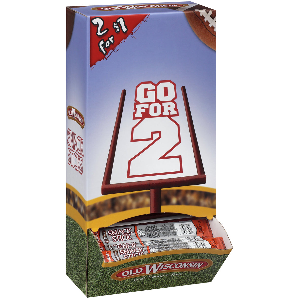 Snack Sticks, Turkey, Individually Wrapped, with Gravity Feed Display,144 - 0.5 OUNCE