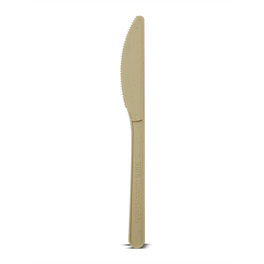 Knives, 6 Inch, Bamboo Fiber & PLa, Natural, Biodegradeable, 6 Linear Inch,20 - 50 COUNT