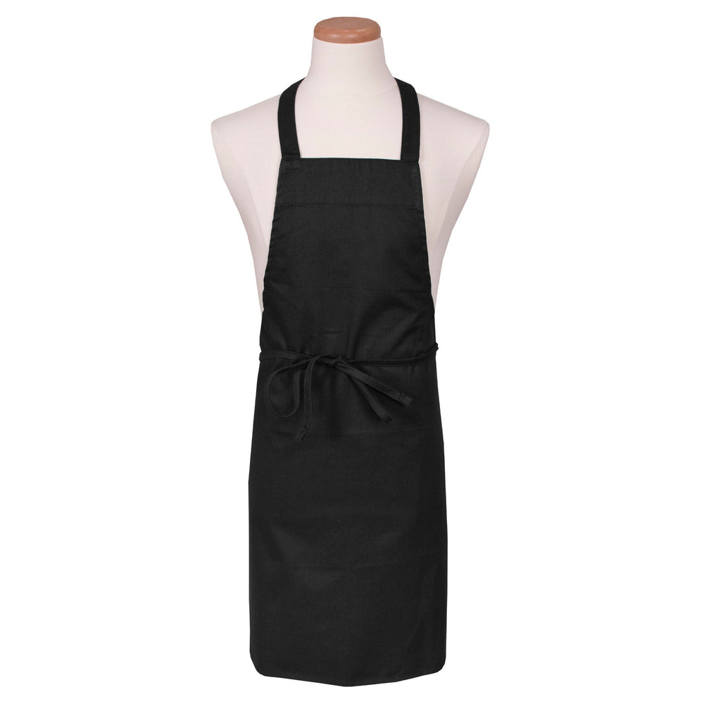 Apron, Bib, Utility, Black, One Size, Poly/Cotton Blend,1 - 1 EACH