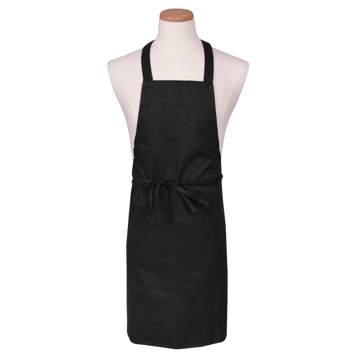 Apron, Bib, Utility, Black, One Size, Poly/Cotton Blend,1 - 1 EACH