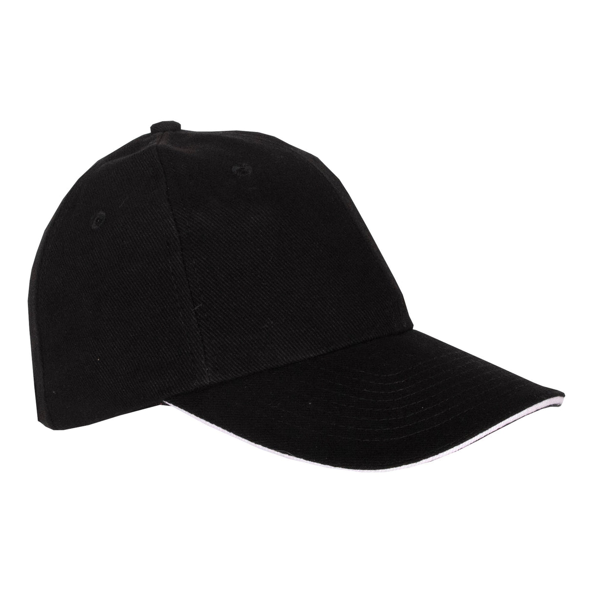 Cap, Chef, Baseball, Black, Adjustable, Cotton, with Logo,1 - 1 EACH