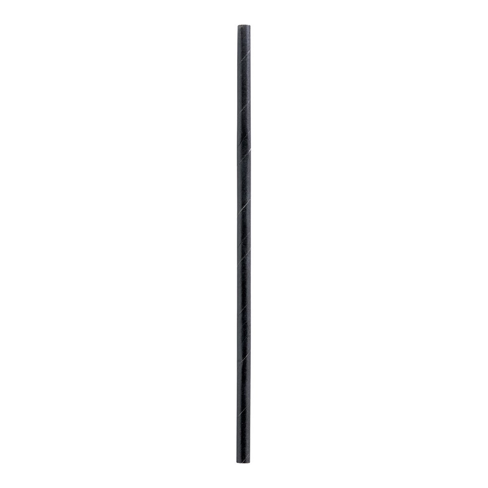 Straws, 7.75 Inch, Paper, Black, Biodegradable, Sustainable,1 - 100 COUNT