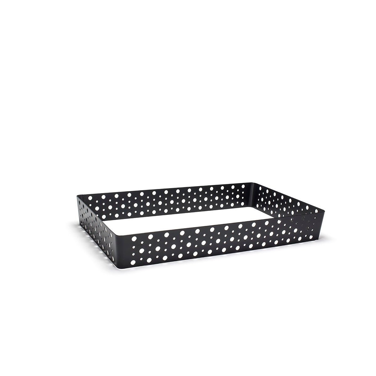 Organizer, Shallow, 20 x 12 x 2.75 Inch, Full-Size Dots, Matte Black, Metal,2 - 1 COUNT