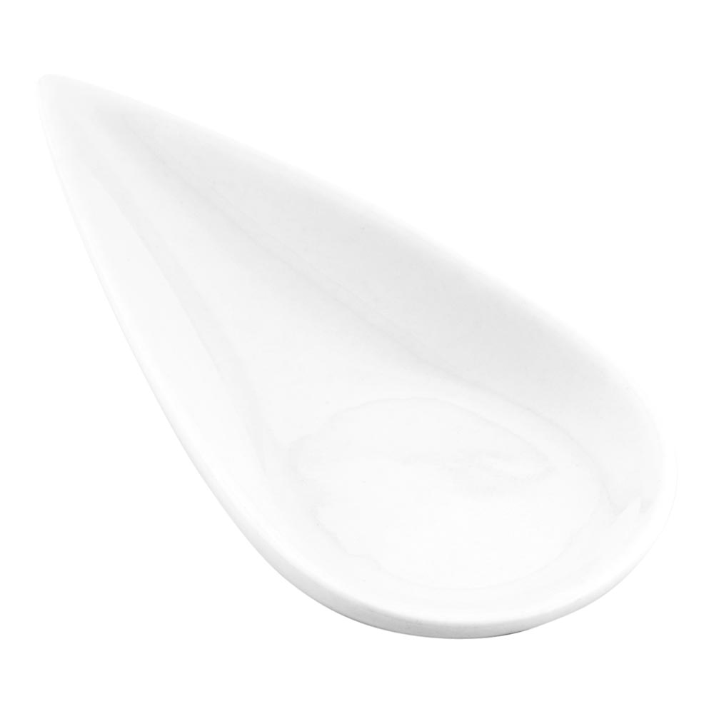 Spoons, Tear Drop Appetizer, Porcelain, 4 Inch, White, 4 Linear Inch,1 - 10 COUNT