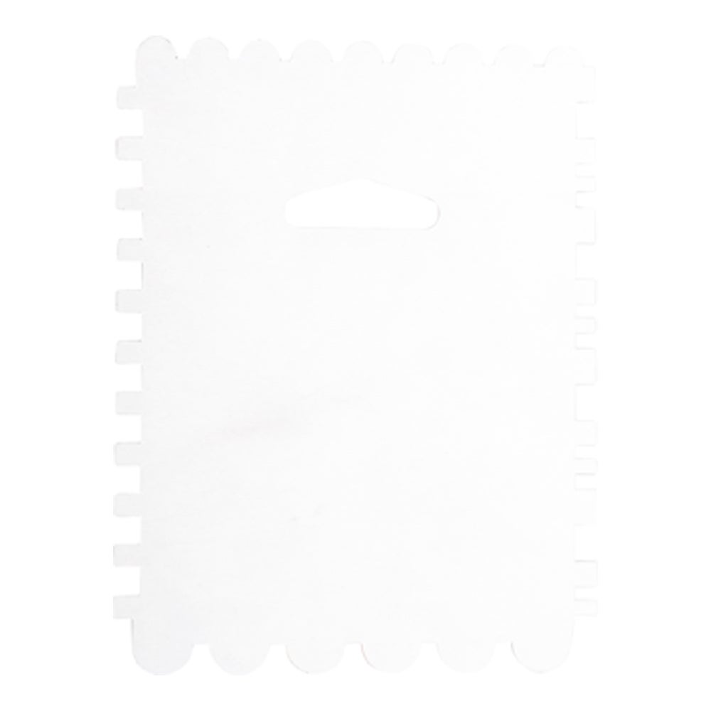 Scraper, Cake, 4-Pattern, 4.9 x 3.8 Inch, Metal, with Square & Scalloped Edge,1 - 1 EACH