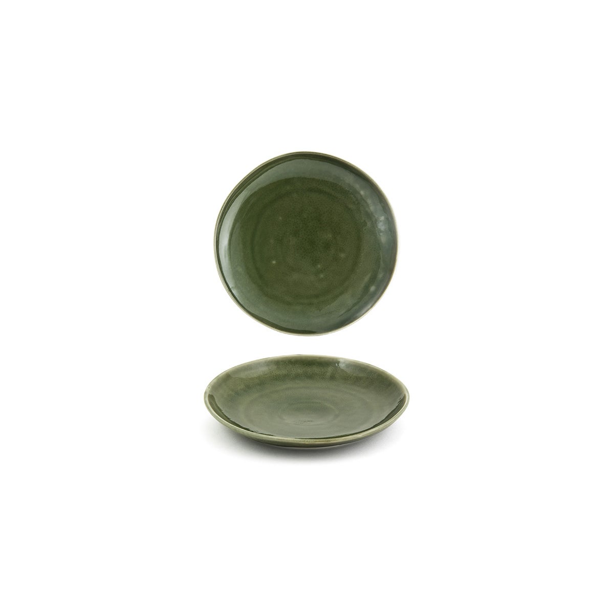 Plates, Porcelain, 10 Inch, Leek, Round,6 - 1 COUNT