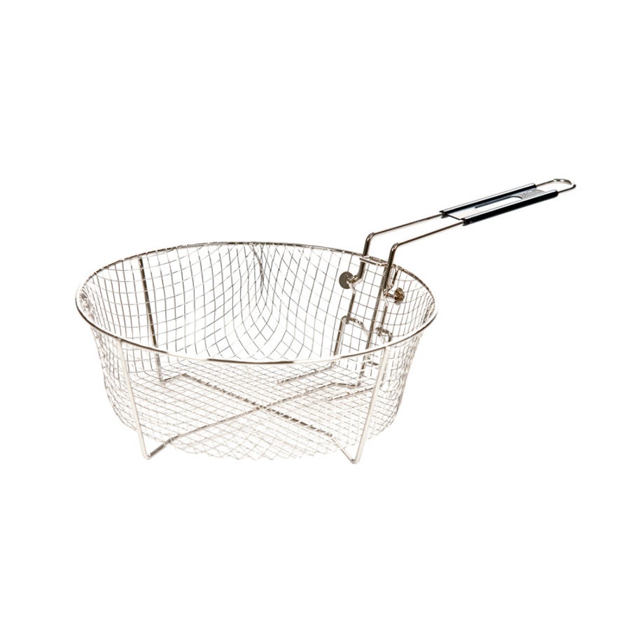 Basket, Fry, 11 Inch Deep, Nickel Plated Steel, with Folding Handle,3 - 1 EACH