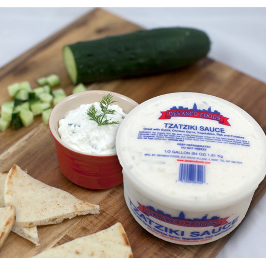 Sauce, Tzatziki, Refrigerated,4 - 0.5 GALLON